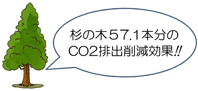 CO2吸収量換算（杉の木換算）