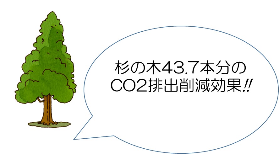 CO2吸収量換算（杉の木換算）